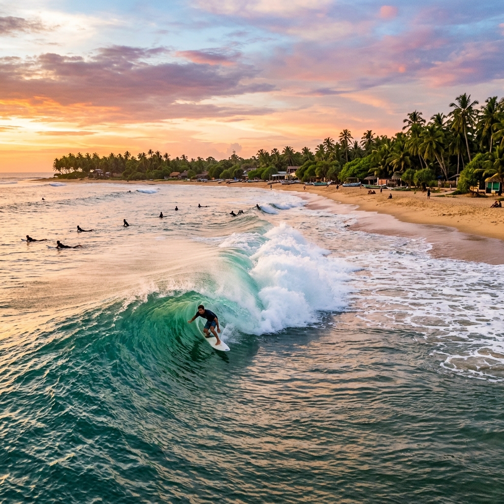 Surfing in Arugam Bay